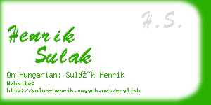 henrik sulak business card